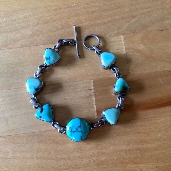 STERLING SILVER 925 TURQUOISE BRACELET​ - Picture 5 of 8